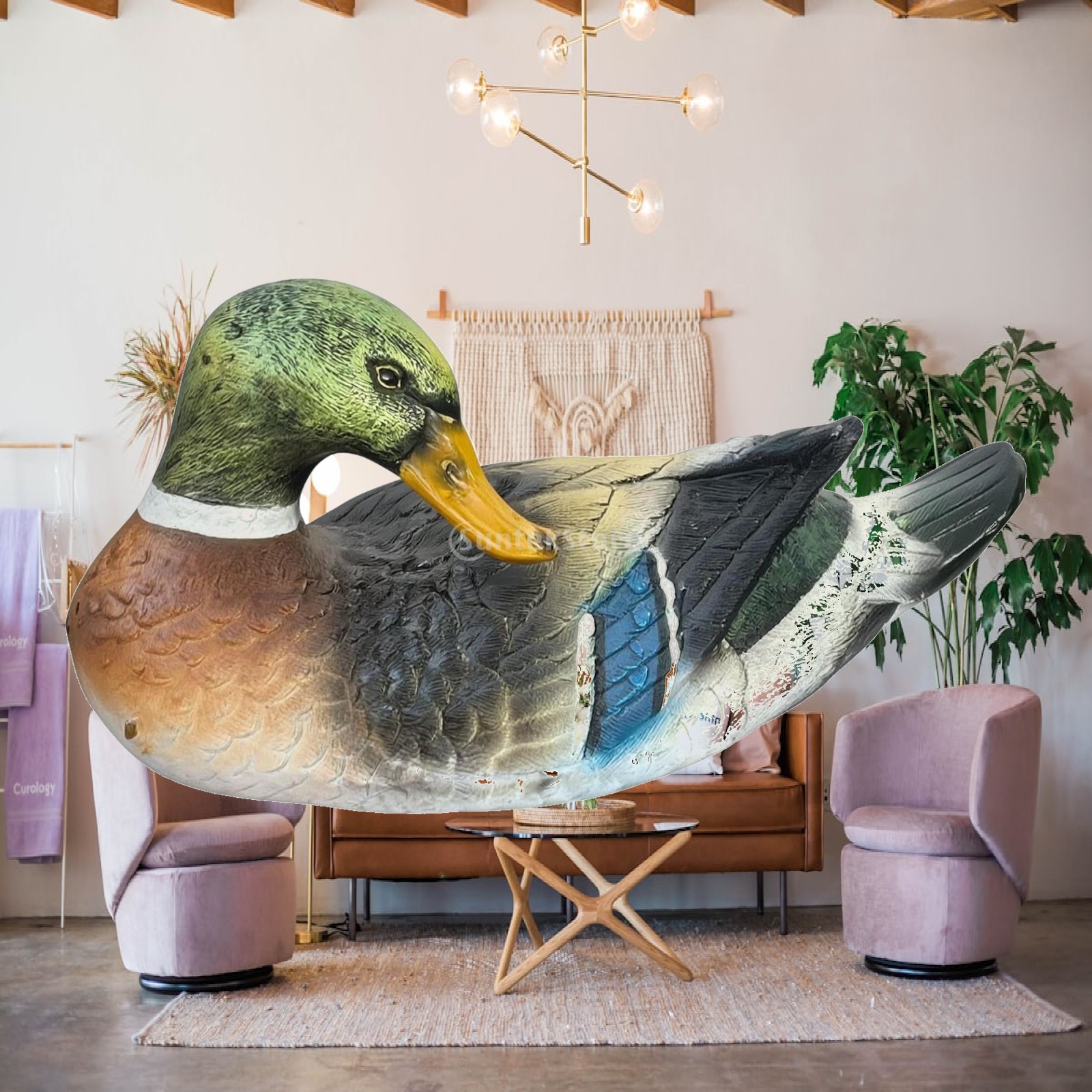 Aquarium - Figurine de canard en résine, sculpture