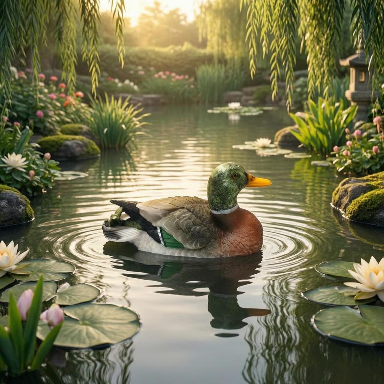 Figurine de canard en résine,  - Aquarium avis et prix
